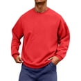 thumbnail image 2 of UDAUDU Men's Crewneck Sweatshirts Fleece Pullover Casual Shirt Soft Fleece Long Sleeve Classic Fashion Sweatshirt Fall Winter Warm Sweatshirts Basic Tops 2XL, 2 of 7