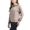 thumbnail image 2 of Danskin Women's Luxe Half Zip Pullover Top (Brown/Small), 2 of 6