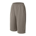 thumbnail image 5 of Cotton Linen Capri Pants for Women Lightweight Elastic Waist Loose Fit Straight Leg Casual Capris with Pockets, 5 of 6