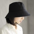 thumbnail image 2 of Sombrero de pescador de algodón para mujer, sombrero para el sol al aire libre, negro, 2 of 5