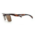 thumbnail image 6 of Aerodynamic Streamline Plastic Half Rim Rimless Rectangle Fashion Sunglasses Tortoise - Brown, 6 of 8