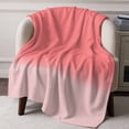 thumbnail image 3 of Throw Blanket for Couch Red Pink Ombre Soft Fleece Flannel Blankets Cozy Lightweight Blanket for Home Sofa Living Room Gradient Gradual Color Bed Throws 40" x 50", 3 of 9