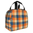 thumbnail image 2 of Balery Warm Orange Plaid Bolsa de Almuerzo Aislada – Caja de Almuerzo con Papel de Aluminio Grueso, Mantiene la Comida Fresca por 4 Horas, 2 of 8