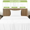 thumbnail image 3 of Lux Decor Collection Twin XL Sheet Sets Deep Pocket - Rayon from Bamboo Blend Sheets Set 3 Piece, White, 3 of 9