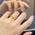 thumbnail image 3 of L.YY Twisted Rope Gold Rings, Gold, 3 of 7