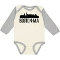 thumbnail image 3 of Inktastic Boston Massachusetts Skyline City Silhouette Boys or Girls Long Sleeve Baby Bodysuit, 3 of 5
