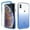 Blue, variant on Feishell Gradient Clear Case for iPhone X/XS (6.1 inch),Dual Layer Hybrid 2-In-1 PC + TPU Transparent Anti-Scratch Shockproof Lightweight Slim Phone Case for iPhone X/XS,Blue