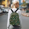 thumbnail image 7 of FORMRS Mini Backpack Purse for Women Quilted Travel Daypack Casual Shoulder Bag, Green Forest Pattern, 7 of 7