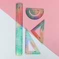 thumbnail image 6 of YIEMEEN 4Pcs Foldable Ruler with Triangles Ruler Protractor Straight Ruler, Plastic Ruler Set Flexible Ruler Soft Bendable Ruler, 6 of 12