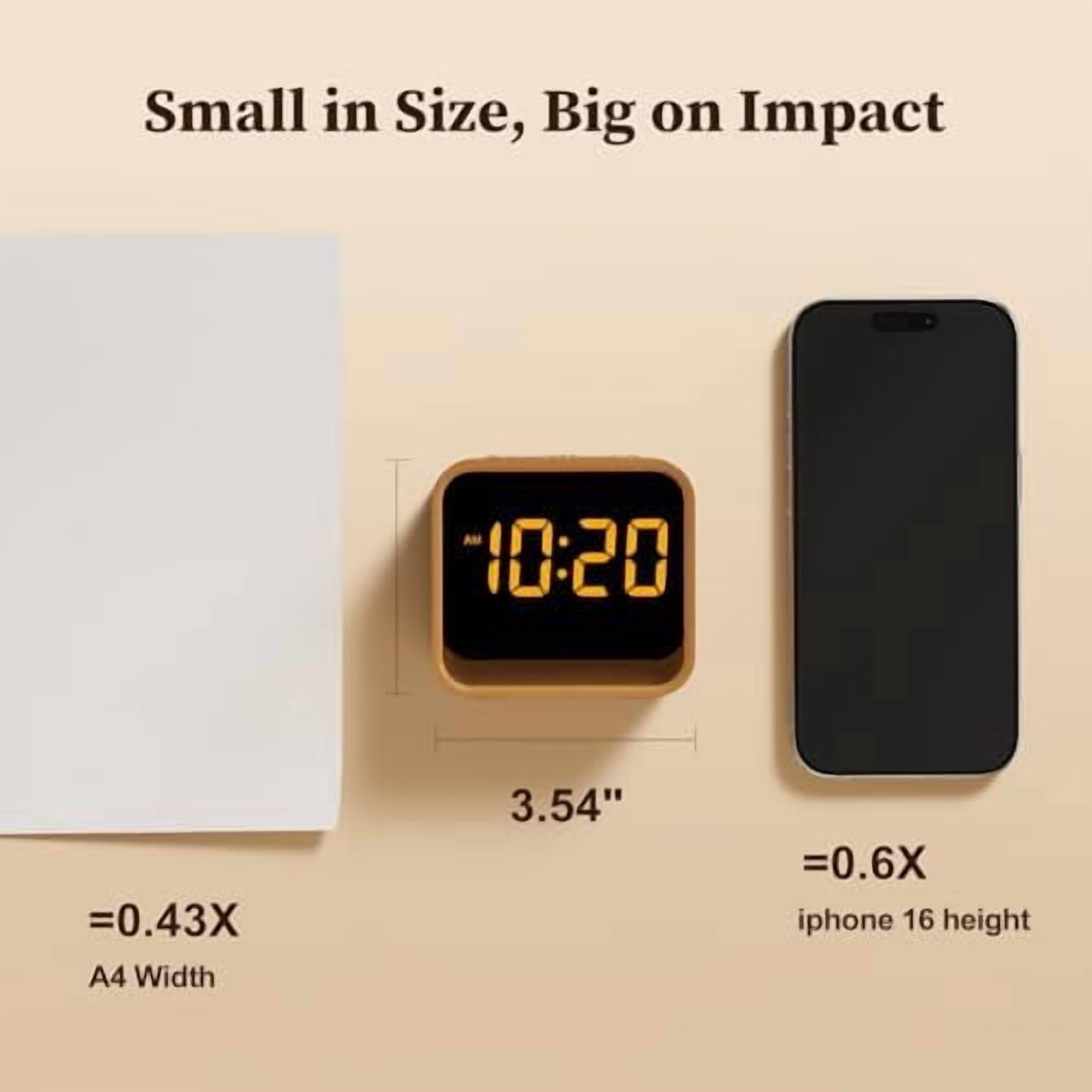 Wooden Sound Machine Alarm Clock for Bedrooms - Gentle Wake-Up with Birdsong, White Noise for Sleeping, Small Digital Clock for Phone-Free Routine