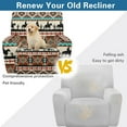 thumbnail image 4 of Kuiaobaty Cowboy Cactus Pattern Recliner Sofa Slipcover Aztec Print Stain Resistant Lazy Boy Chair Protector Breathable Reclining Chair Cover with Pocket Washable Recliner Slipcover for Pets, 4 of 8