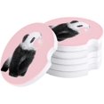 thumbnail image 1 of FMSHPON Panda Blowing Bubbles Pink Set of 4 Car Coaster for Drinks, Absorbent Ceramic Stone Coasters Cup Mat with Cork Base for Home Kitchen Room Coffee Table Bar Decor, 1 of 5