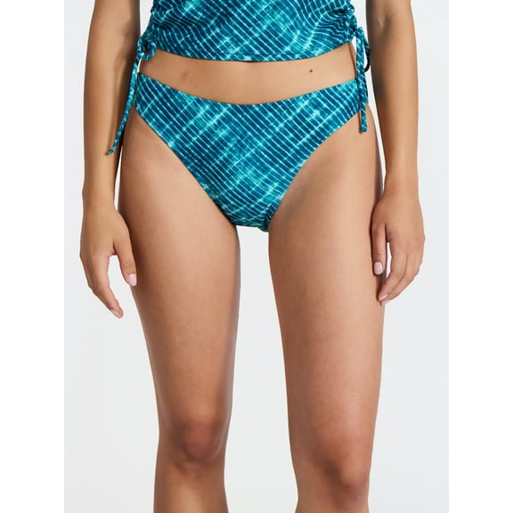 No Boundaries Cheeky High Leg Bikini Bottoms, Women’s