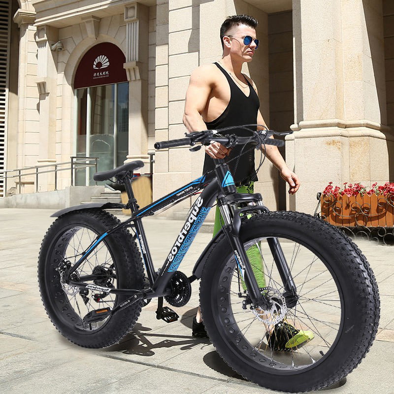 Details about  / Medium High-Tensile Frame Fat Tire Mens Mountain Bike