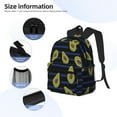 thumbnail image 5 of Daiia Avocado School Backpack for Men Women, Unisex Large Waterproof Bookbag Schoolbag Casual Daypack for High School/College/Teens/Travel/Work Black, 5 of 8
