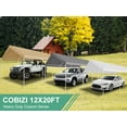 thumbnail image 5 of COBIZI 12x20ft Carport Heavy Duty, Portable Car Garage with Built-in Sandbags, Waterproof Car Canopy for Truck, Boat, SUV with All-season Tarp, Khaki, 5 of 12