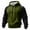 Green(Black Sleeve), variant on Coorders Womens Fleece Full Zip Hoodie, Unisex Sherpa Heavyweight Warm Sweatshirt Jacket with Pockets ,Plus Dark Gray,Size XXL