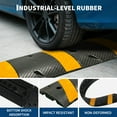 thumbnail image 2 of GloryStar 6FT Rubber Speed Bump, Heavy Duty Construction with Dual-Channel Cable Protector Ramp, Suitable for Driveway, Road, Garage, and Multiple Surfaces Including Asphalt, Concrete, and Gravel, 2 of 6