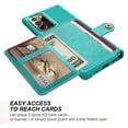 thumbnail image 3 of Samsung Galaxy Note 20 Ultra Wallet Case, Dteck Heavy Duty Hard Silicone Shockproof Case Flip Leather Card Holder Protective Cover For Samsung Galaxy Note 20 Ultra 6.9 inch, Green, 3 of 8