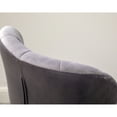 thumbnail image 7 of Gray Upholstered ( Of 2), Adjustable Swivel Function, Thick Foam Padding, Modern Vertical Lined Seat, Sleek Accentuation , 2 - Low-back Style, 360° Rotation, Height, Comfortable, 7 of 7