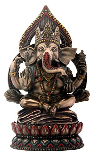 Seated Ganesha on Lotus - 6774 Seated Ganesha on Lotus - 6774