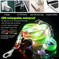 thumbnail image 2 of LED Waterproof Pet Dog Leash USB Rechargeable Fashionable Color Glow in the Dark Night Walk Safety Dog Leash for Medium to Large Dogs, 2 of 6