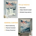 thumbnail image 3 of American Flag Tie Up Curtains for Window, Thermal Insulated Balloon Shade Adjustable Rod Pocket Curtains Valance Panels for Kitchen Bathroom Cafe 42 x 54 4th of July Forest Independence Day, 3 of 6