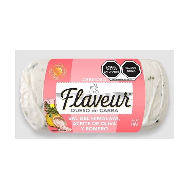 Queso de cabra Flaveur con sal del himalaya, aceite de oliva y romero 140 g