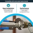 thumbnail image 3 of Eastman 0447512 Stainless Steel Corrugated Water Heater Connector 1" FIP, 12" Length, Silver, 3 of 5
