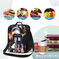 thumbnail image 4 of Doctor Who Lunch Bag Anime Lunch Tote Bag Reusable Insulated Lunch Box Portable Lunch Bento Box For College Work Office Picnic 10.5*8*4.5 Inch, 4 of 8