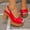#160-Red, variant on Women's Peep Toe Platform Sandals – Chunky Heel Summer Fashion with Solid Color Design for Casual Outdoor Wear