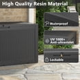 thumbnail image 6 of 100 Gallon Large Heavy-Duty UV-Resistant Resin Deck Box with Hinged Lid, Outdoor Storage for Pool Gear, Furniture & Garden Tools, Easy Assembly for Home & Commercial Use, 6 of 11