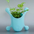 thumbnail image 2 of Livi Pot - Vertical Planter for Windows and Smooth Surfaces - 6” x 6” - Aqua, 2 of 3