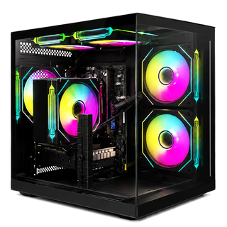 Suevery Gaming PC Desktop, AMD Ryzen 5 5500 | RTX 3050 8GB | 16GB DDR4 | 512GB NVMe 3.0 SSD | WiFi 6 | RGB Fans | Black