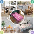 thumbnail image 4 of Pink Breast Cancer Rectangle Tablecloth 60"x84",Waterproof Polyester Rectangle Table Cloth, Wipeable Spillproof Polyester Tablecloth for Dining, Camping, Indoor and Outdoor, 4 of 5