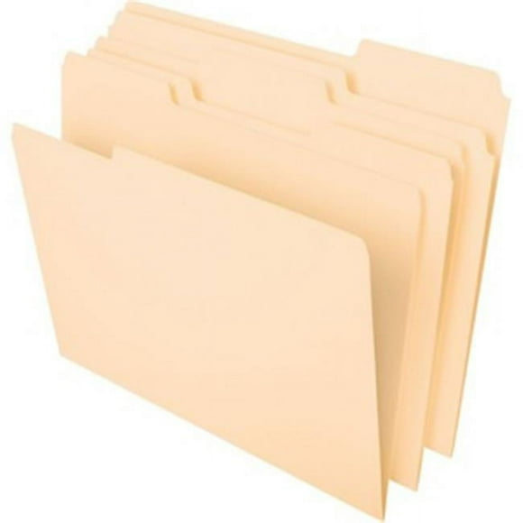 OfficeSpace Letter 1/3 Cut Top Tab File Folders, Manila, 50 Count