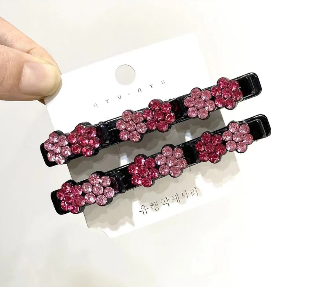 Sparkling Crystal Stone Braided Hair Clips for Women, Braided Hair Clip