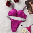 thumbnail image 2 of Sujetador Victoria's rhinestone De Tres Piezas + Bragas + Tanga, 2 of 5