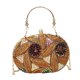 thumbnail image 5 of Mujer embrague de bolso portátil de estilo chino satchel bolso de noche elegante Marrón, 5 of 8
