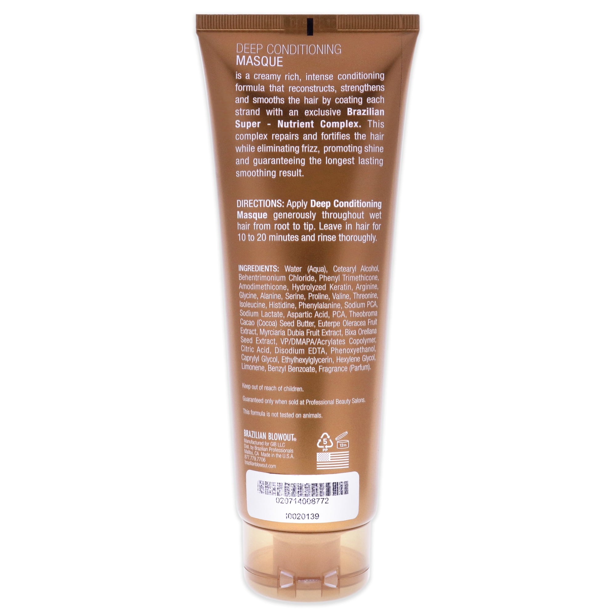 Acai Deep Conditioning Masque by Brazilian Blowout for Unisex - 8 oz Masque