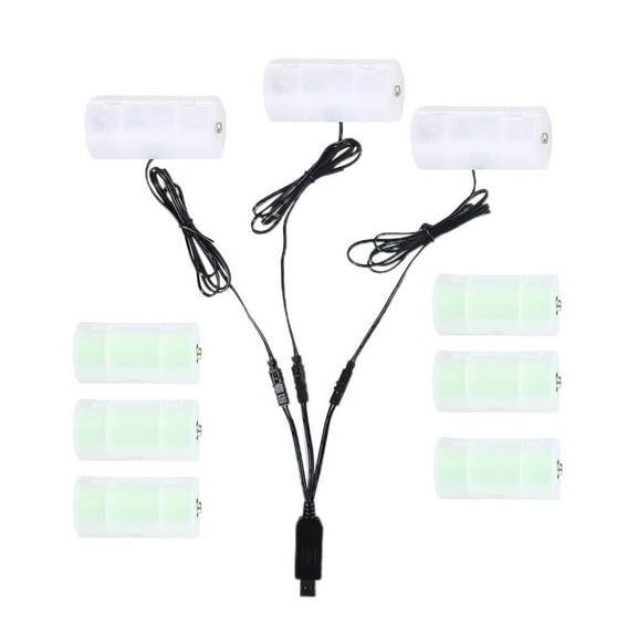 3in1 C Cell Battery to Electric Converter Convert Any 1-4pcs C Battery Powered Clock Toys Lamps Device to USB Electric