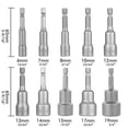 thumbnail image 5 of 10Pcs 6-19mm Magnetic Power Nut Driver Set for Impact Drill Quick Change Chuck Socket Wrench Nut Setters 1/4 Hex Shank, 5 of 5