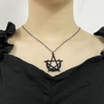 thumbnail image 3 of Collar gótico de gargantilla de luna creciente, colgante de sol lunar, regalo gótico para mujeres, regalo de Navidad, 3 of 5