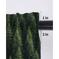 thumbnail image 6 of Dark Green Forest Curtains 54 Inch Length, Sheer Curtains for Bedroom Living Room Window Pine Trees Modern Mysterious Art Rod Pocket Voile Drapes Kitchen Curtains Small Half Window 52"x54" 2 Panels, 6 of 6