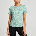 thumbnail image 4 of DHFJKG Workout Tops For Women Athletic Running Gym Yoga Breathable Quick Dry T Shirts Short Sleeve Crew Neck Activewear Tees, 4 of 6