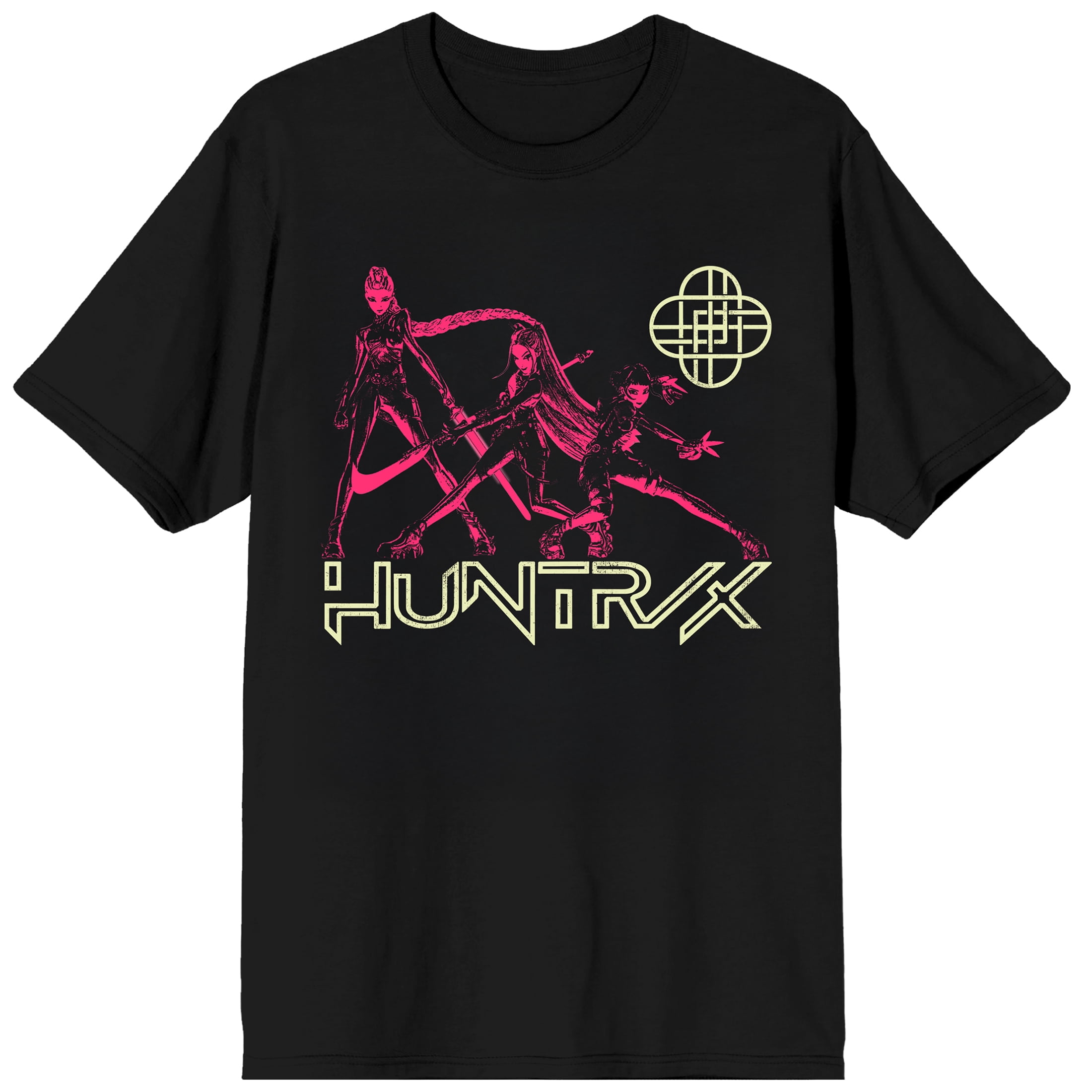 T-shirt Demon Hunters Huntrix Logo - Merch Kpop Unisexe Streetwear En Coton 100% - Col Rond Manches Courtes - 11