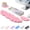 Dark Pink, variant on TECKNET BASICS Cloud Keyboard Wrist Rest Set, Non-Slip PU Leather Wrist Pad with Ergonomic Memory Foam, for Laptop/Office/Gaming & Pain Relief, Rainbow