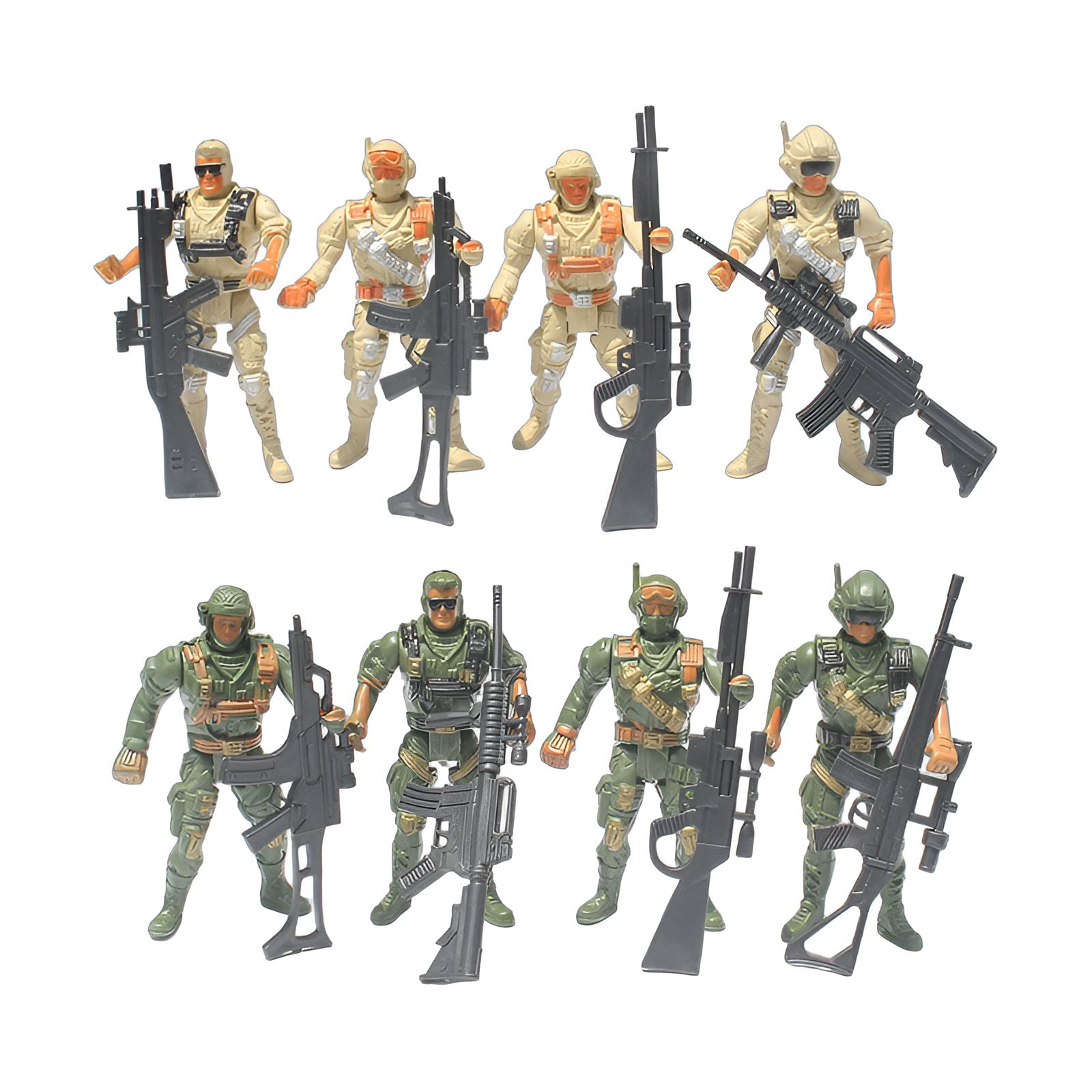 Entervending Army Men Action Figures – 30-Piece Playset In Gift Box, Small Soldiers Toys For Kids 4-12, Military Party Decor & Imaginative Play