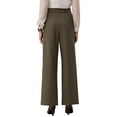 thumbnail image 3 of INSPIRE CHIC Women's Long Pant Wide Leg Work Casual High Waisted Trousers S Brown, 3 of 5