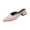 Beige, variant on Black Women’S Casual Solid Color Slippers Pointed Toe Low Heel One Kick Plus Size